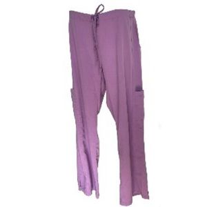DANSKO Scrub Pants Multiple Pockets Drawstring Waist Straight Leg Lilac Large